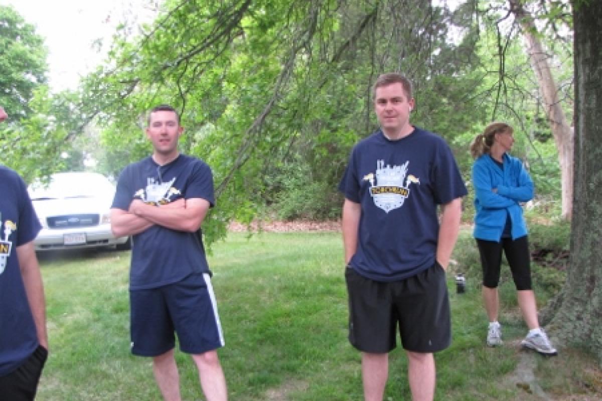Police officers before the run